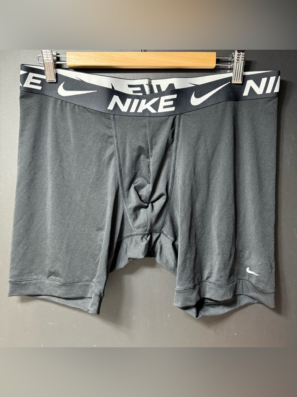New Men's NIKE Logo Dri Fit Polyester Blend Boxer Brief